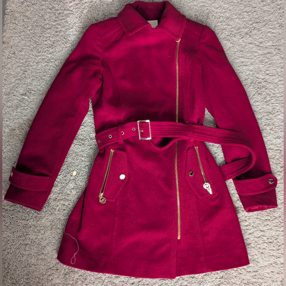 Michael Kors Winter Dress Coat in red XS